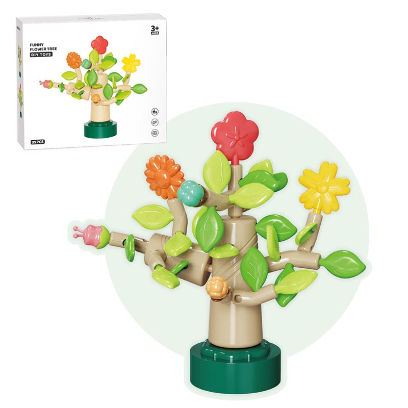 39Pcs Diy Blocks Flower Tree