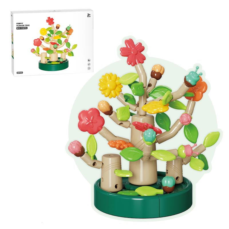 65Pcs Diy Blocks Flower Tree