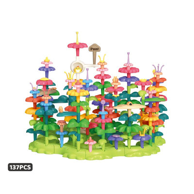 137Pcs Diy Block Flower Garden