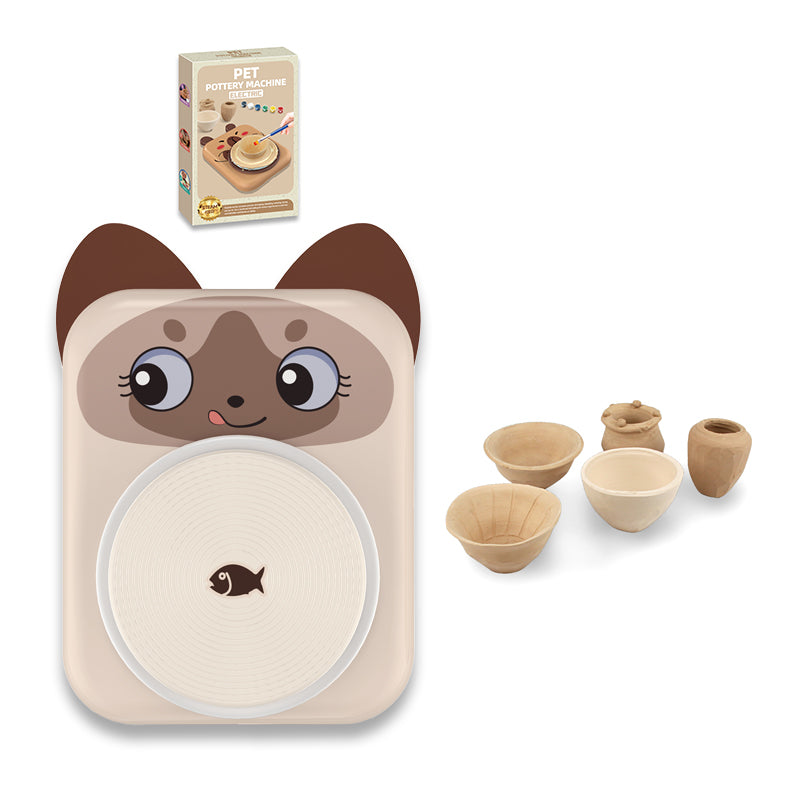 萌宠暹罗猫陶艺机/配USB充电线