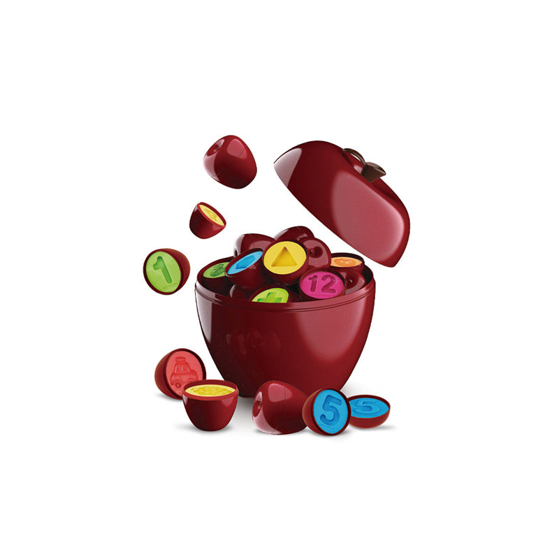 苹果装卡通益智启蒙数字图案配对/12PCS