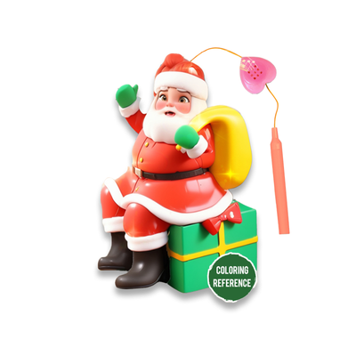 DIY圣诞老人礼物手提灯笼彩绘存钱罐/带灯光,音乐