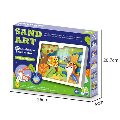 3D Sand Art Shadow Box With Light