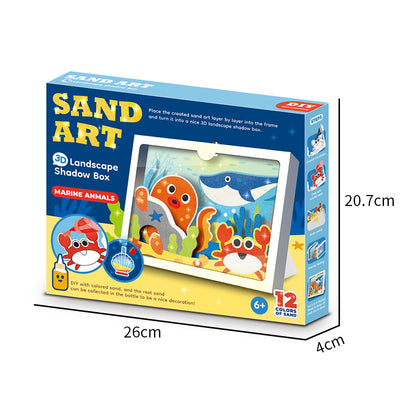 3D Sand Art Shadow Box With Light