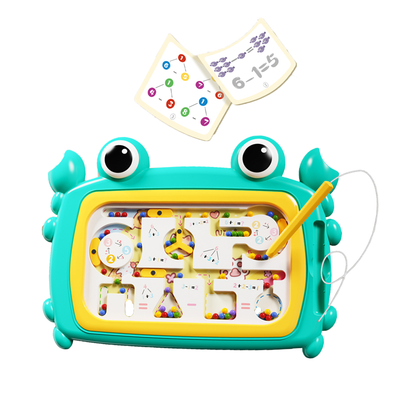磁力螃蟹大号运笔数字珠迷宫画板