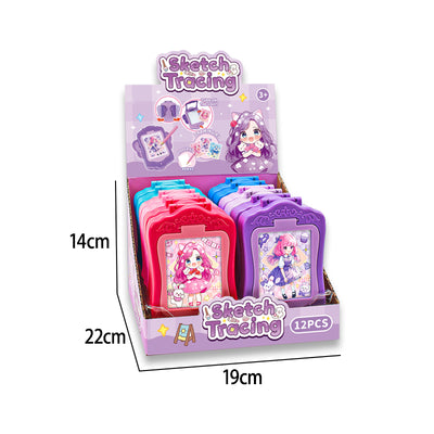 临摹画板/带灯光,六色混装