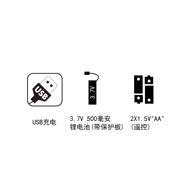 2.4G遥控双面/特技扭臂车/带灯光,车身包3.7V充电电池,USB充电线,遥控器用2*AA不包,二色混装