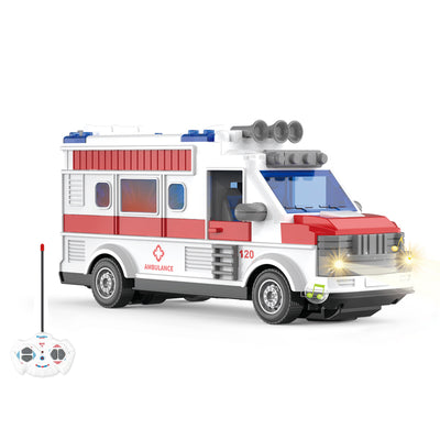 1:18 27Mhz 4-Way R/C Ambulance With Light And Music