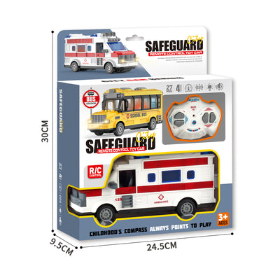 1:18 27Mhz 4-Way R/C Ambulance With Light And Music