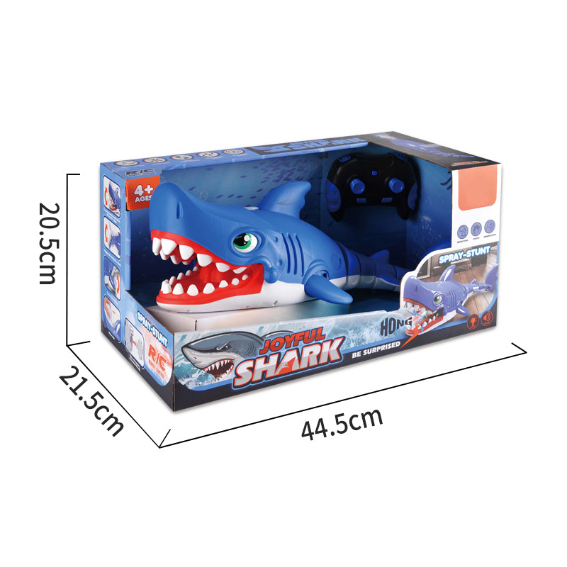 遥控喷雾鲨鱼/带灯光,声音,车身包3.7V锂电池,USB线,遥控器2*AA无包电