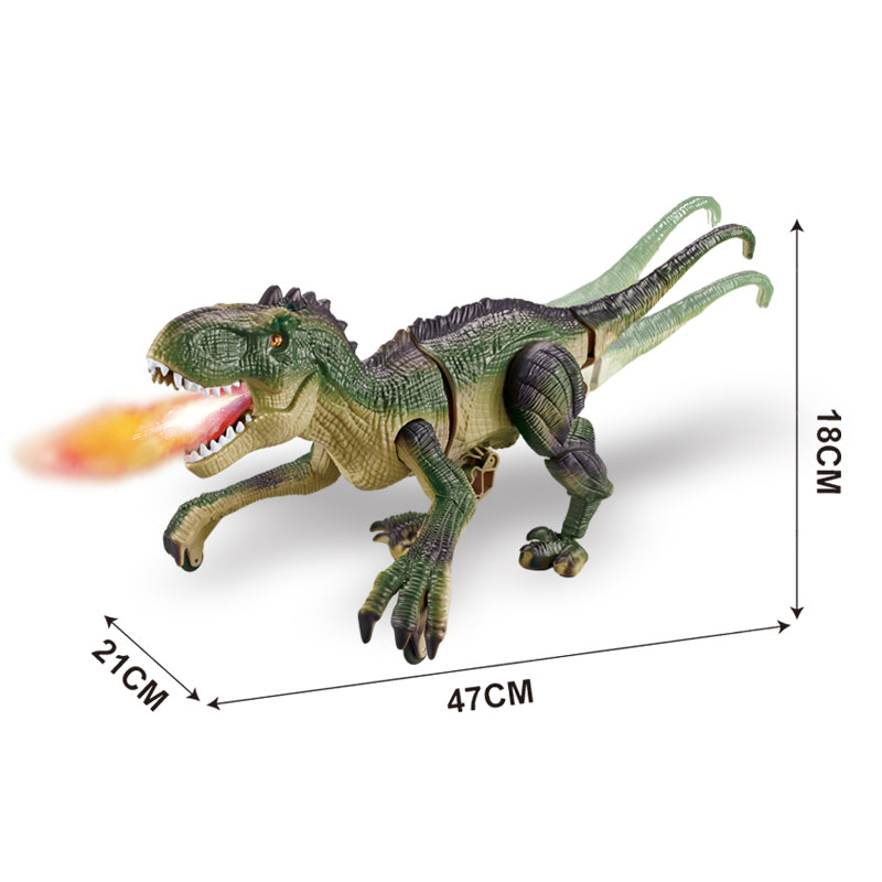 2.4G遥控暴走霸王龙/带灯光声音,机身包3.7V锂电池,USB充电线,遥控器2*AA无包电,二色混装