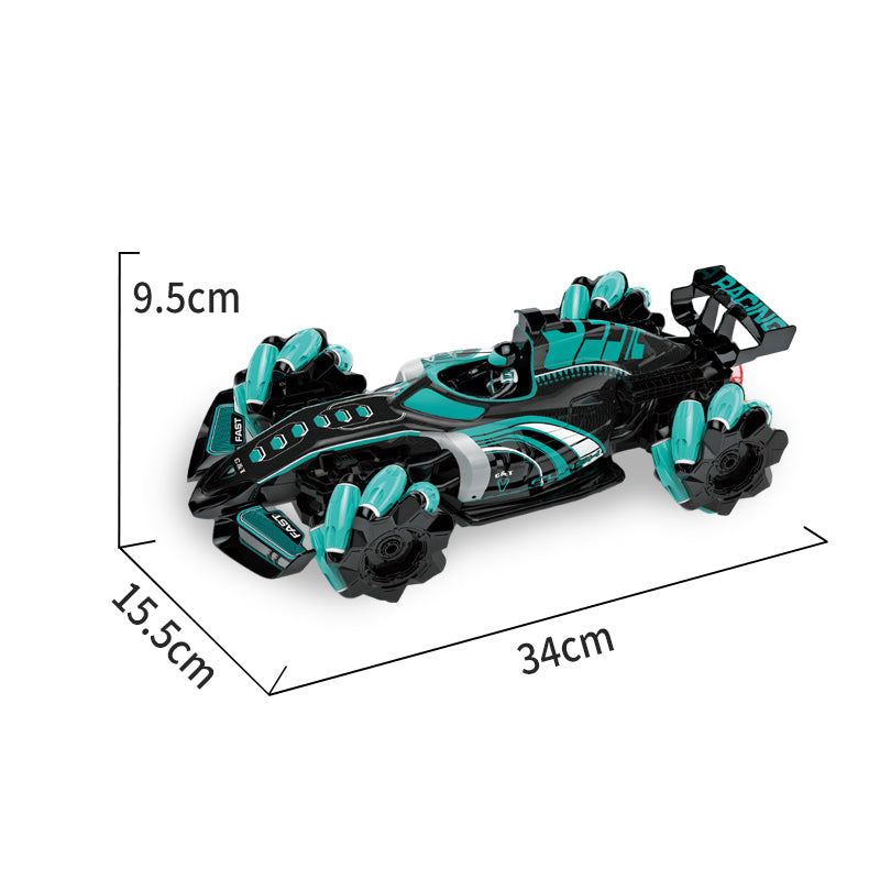 1:14 2.4G遥控喷雾方程车/带灯光,音乐,包3.7V充电电池,USB线,遥控器2*AA无包电,橙蓝二色混装