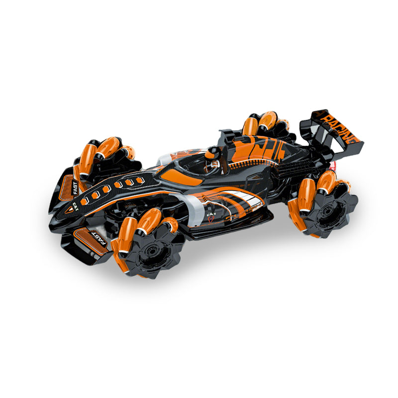 1:14 2.4G遥控喷雾方程车/带灯光,音乐,包3.7V充电电池,USB线,遥控器2*AA无包电,橙蓝二色混装