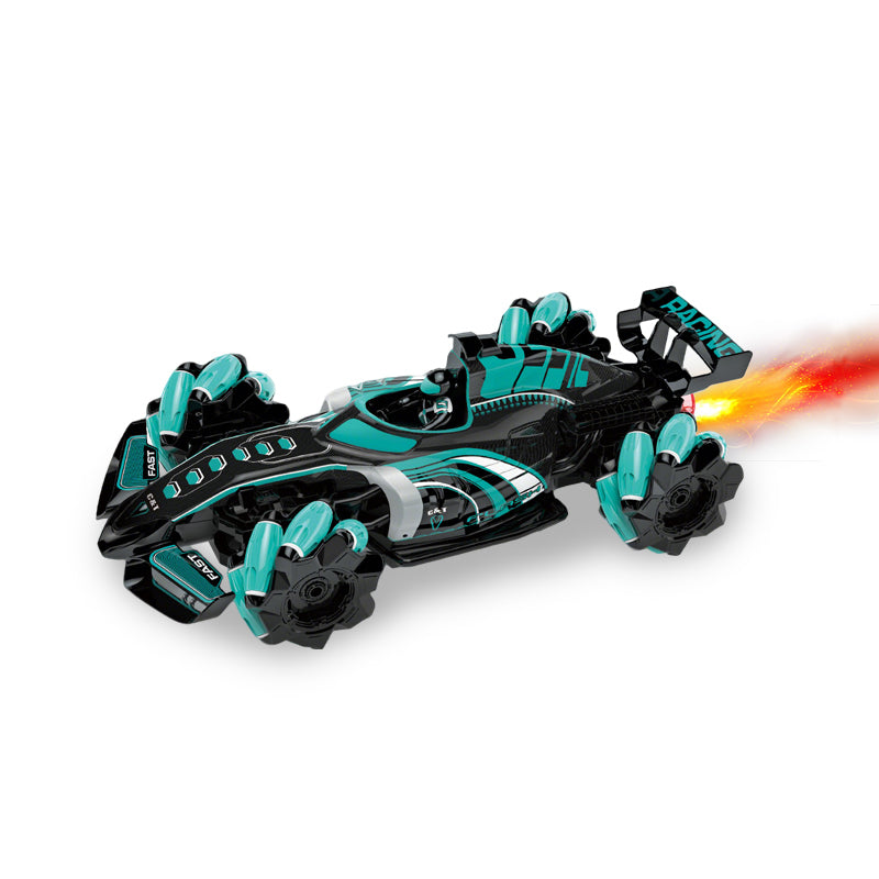 1:14 2.4G遥控喷雾方程车/带灯光,音乐,包3.7V充电电池,USB线,遥控器2*AA无包电,橙蓝二色混装