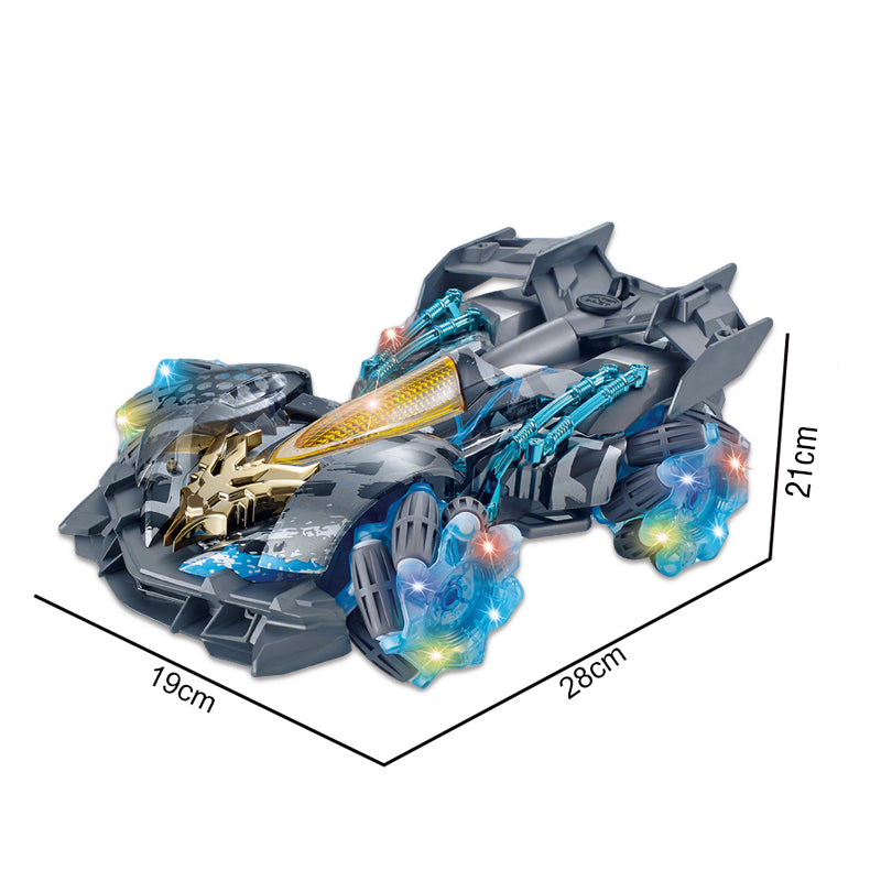 遥控喷雾特技跑车/配手把遥控器,带灯光,音乐,车身包3.7V锂电池,USB线,手把摇控器2*AA无包电