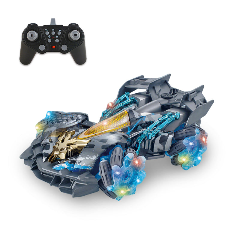 遥控喷雾特技跑车/配手把遥控器,带灯光,音乐,车身包3.7V锂电池,USB线,手把摇控器2*AA无包电