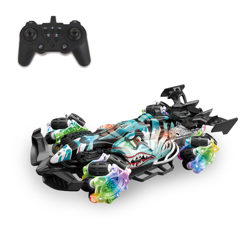 遥控喷雾特技跑车/配手把遥控器,带灯光,音乐,车身包3.7V锂电池,USB线,手把摇控器2*AA无包电