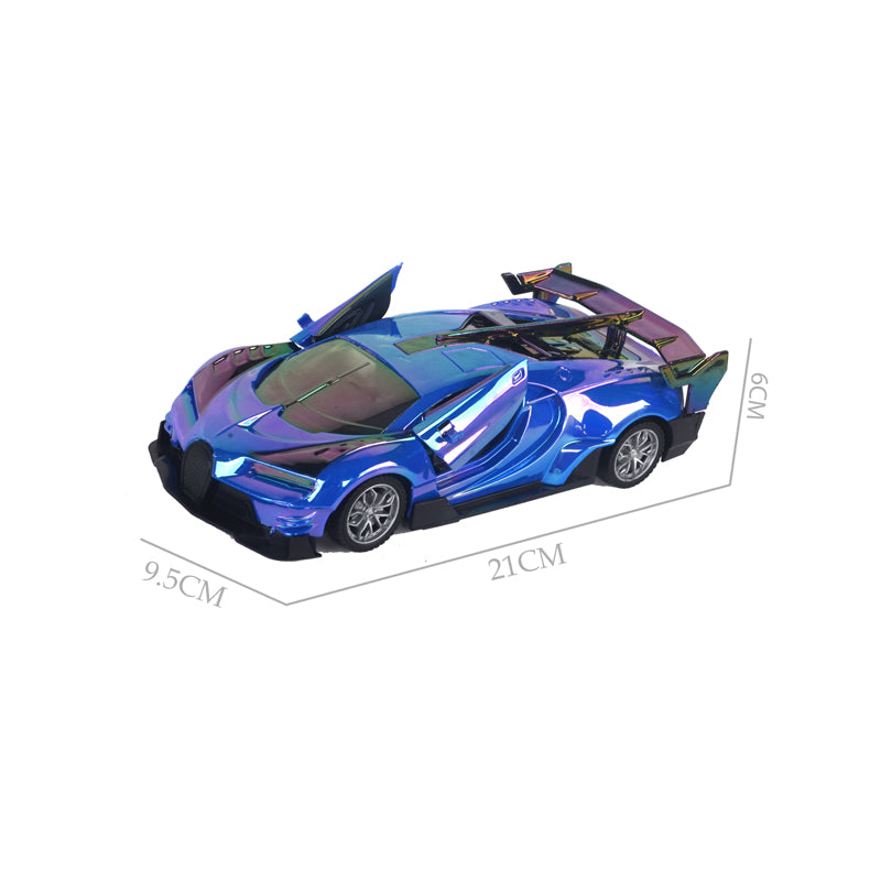 二款1:24 27MHZ五通遥控一键开门UV喷镀仿真车/车身3*AA无包电,遥控器2*AA无包电