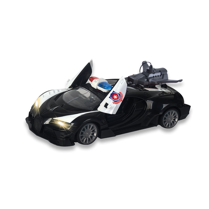 二款1:24 27MHZ五通遥控一键开门仿真警车/车身3*AA无包电,遥控器2*AA无包电,二色混装