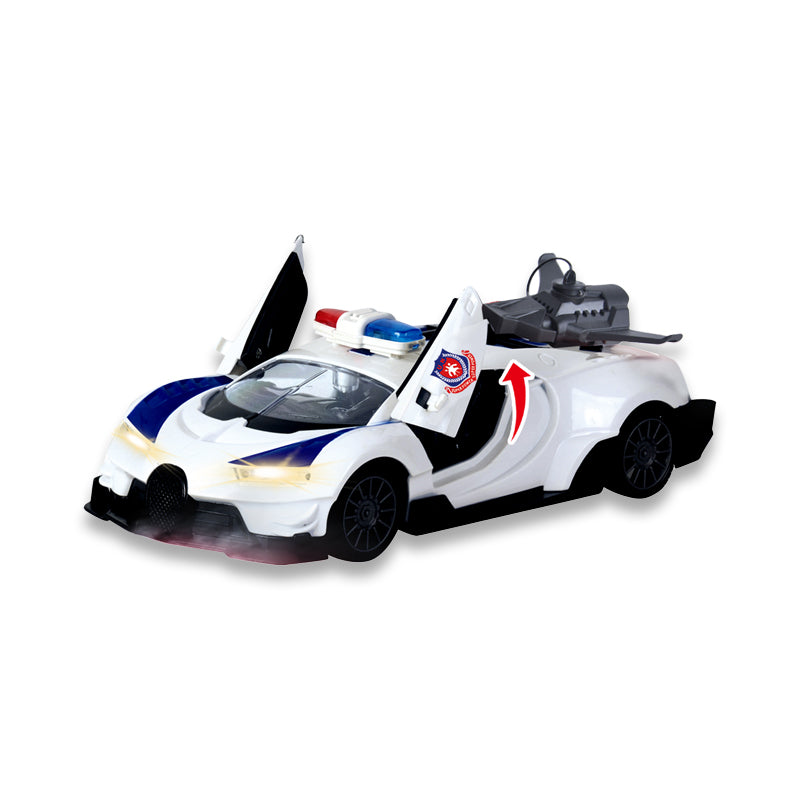 二款1:24 27MHZ五通遥控一键开门仿真警车/车身3*AA无包电,遥控器2*AA无包电,二色混装