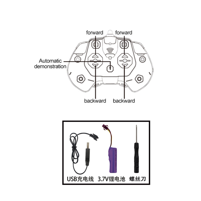 2.4G R/C Two Sided Stunt Car 3-C Ass'D