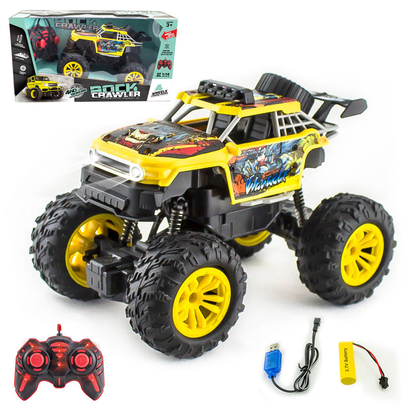 27Mhz 1:16 4-Way R/C Cross Country Car With Light 2-C Ass'D