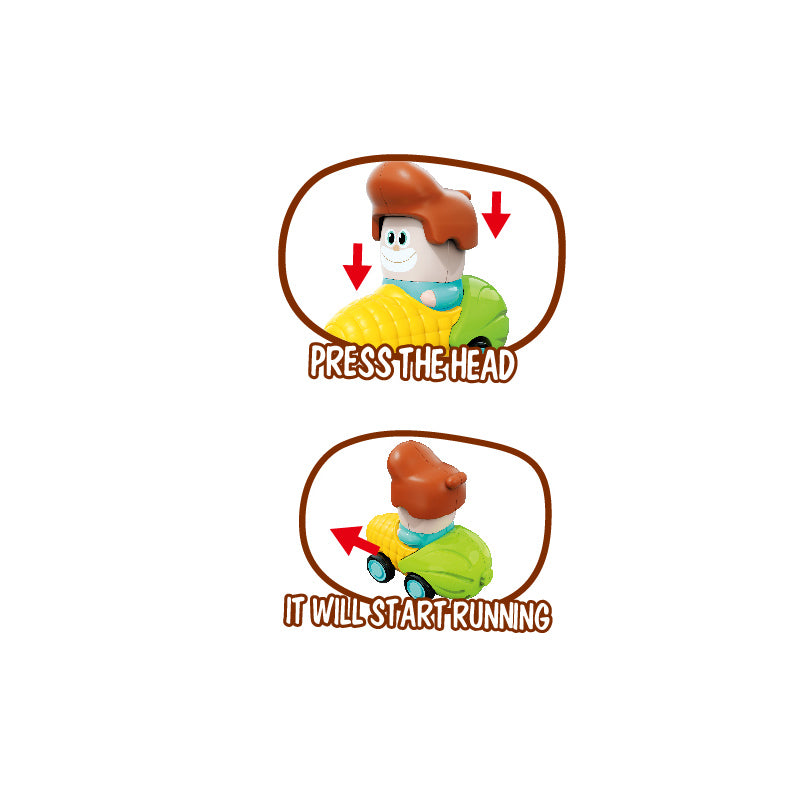 Pressure Cartoon Fruit & Vegatable Car