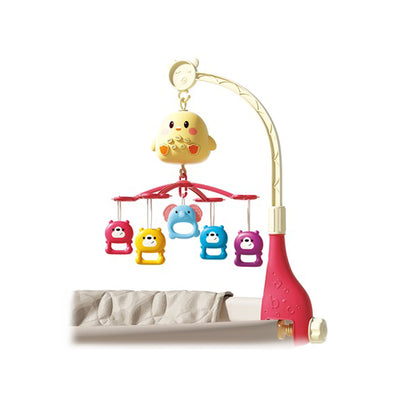 萌宠小鸡婴儿床铃/配熊公仔摇铃,3*AAA无包电,北欧色二色混装