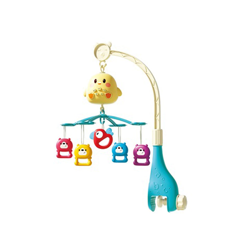 萌宠小鸡婴儿床铃/配熊公仔摇铃,3*AAA无包电,北欧色二色混装