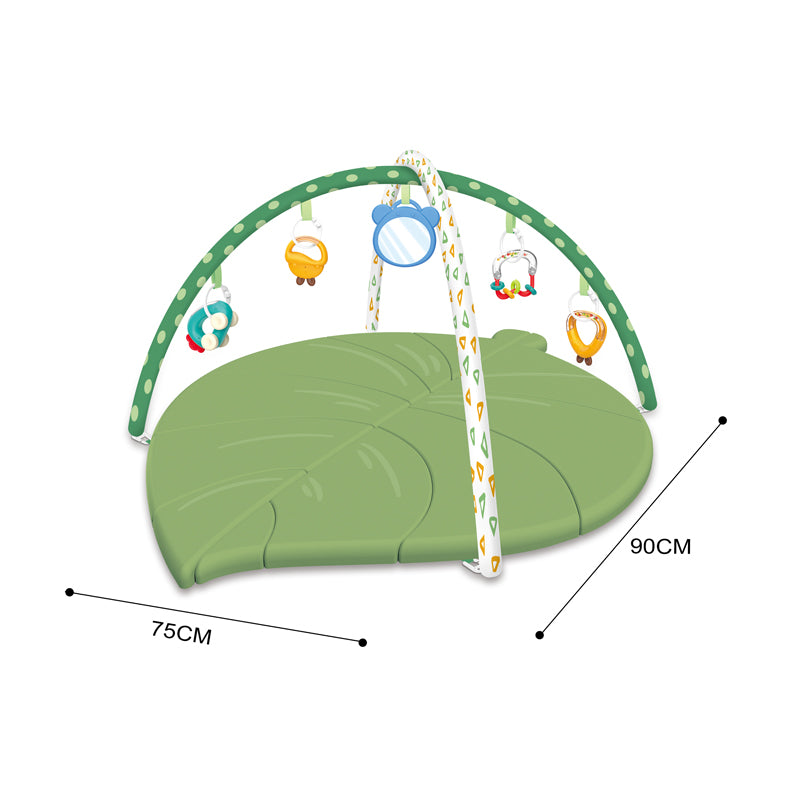 树叶爬行健身毯+可啃咬水煮摇铃+20粒海洋球