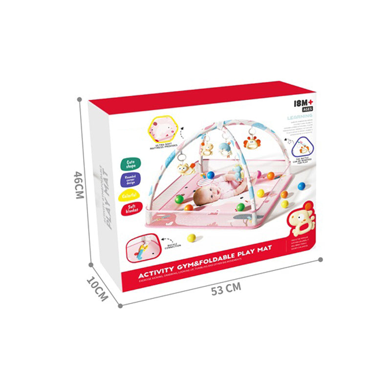 海豚方毯爬行垫/带围网,配海洋球20粒