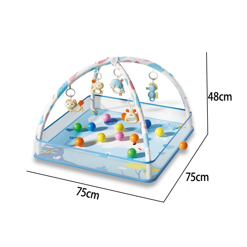 海豚方毯爬行垫/带围网,配海洋球20粒