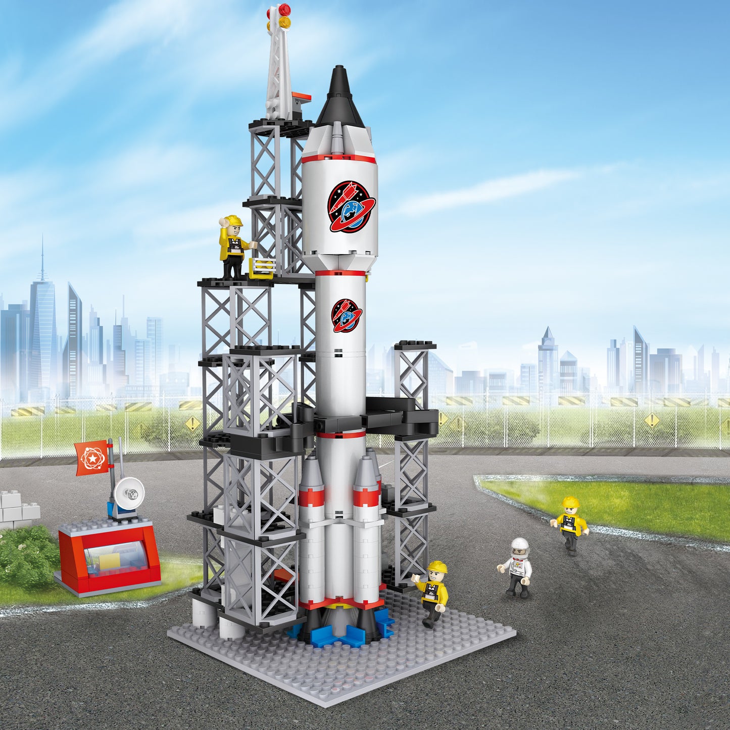 新城市系列小颗粒积木-航天火箭/309pcs,改版MOQ:3000pcs