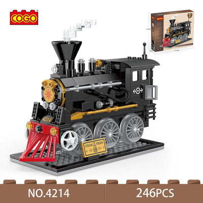 第一代蒸汽火车小颗粒积木/246PCS