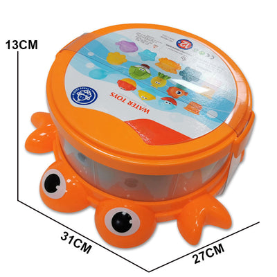 螃蟹收纳盒+浴室沙滩玩具/16pcs