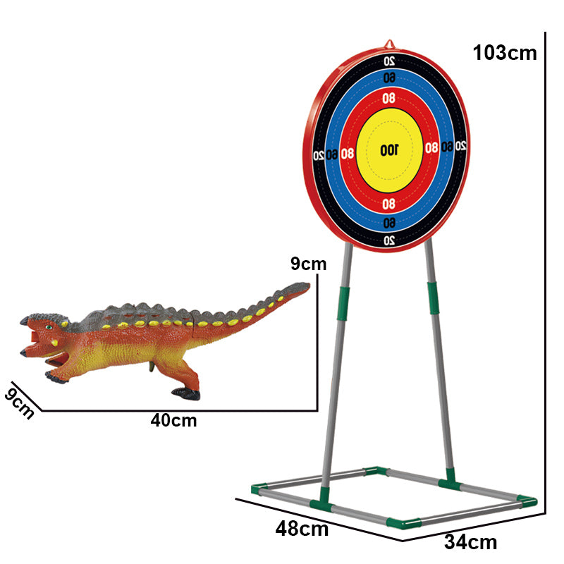 三角龙&霸王龙&甲龙&老虎软弹枪+标靶架