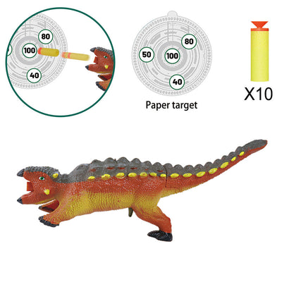 三角龙&霸王龙&甲龙&老虎软弹枪