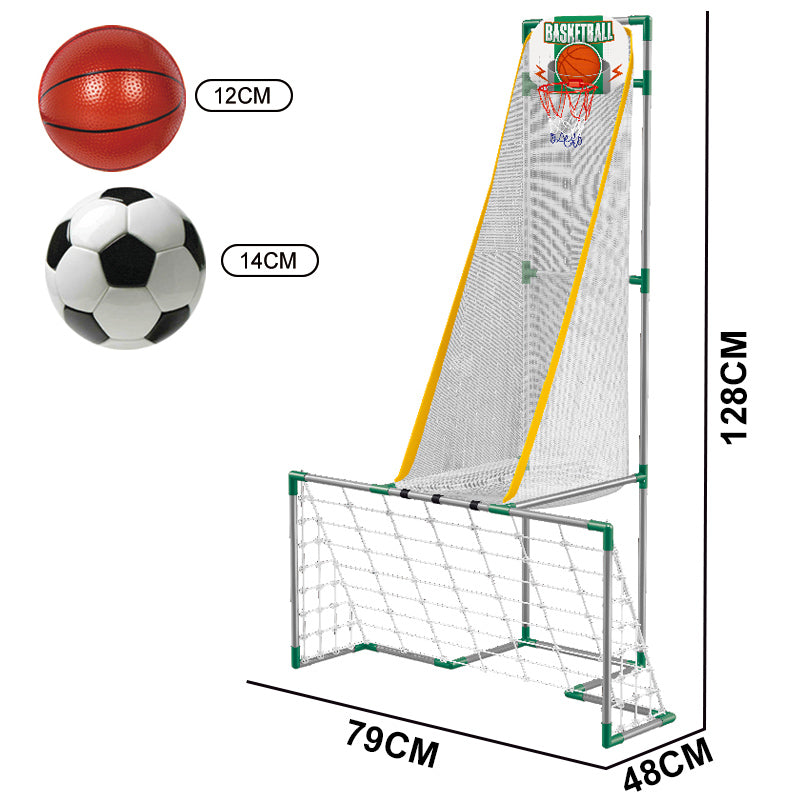 二合一足球+单人投篮机