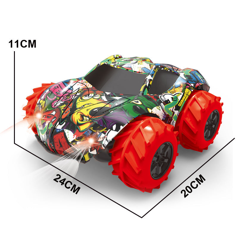 四通遥控四驱两栖涂鸦车/带灯光 
